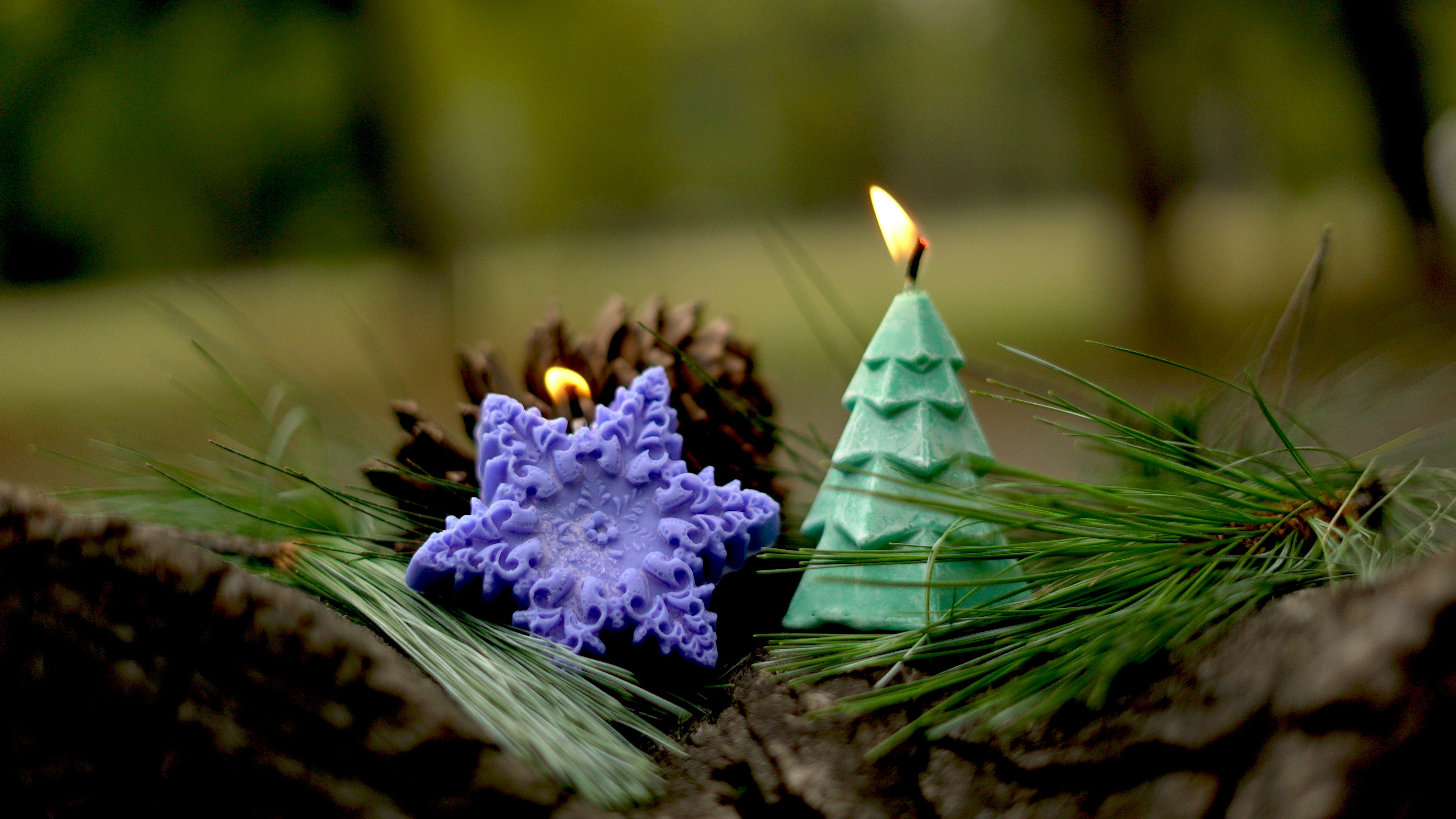 Vela árbol de navidad