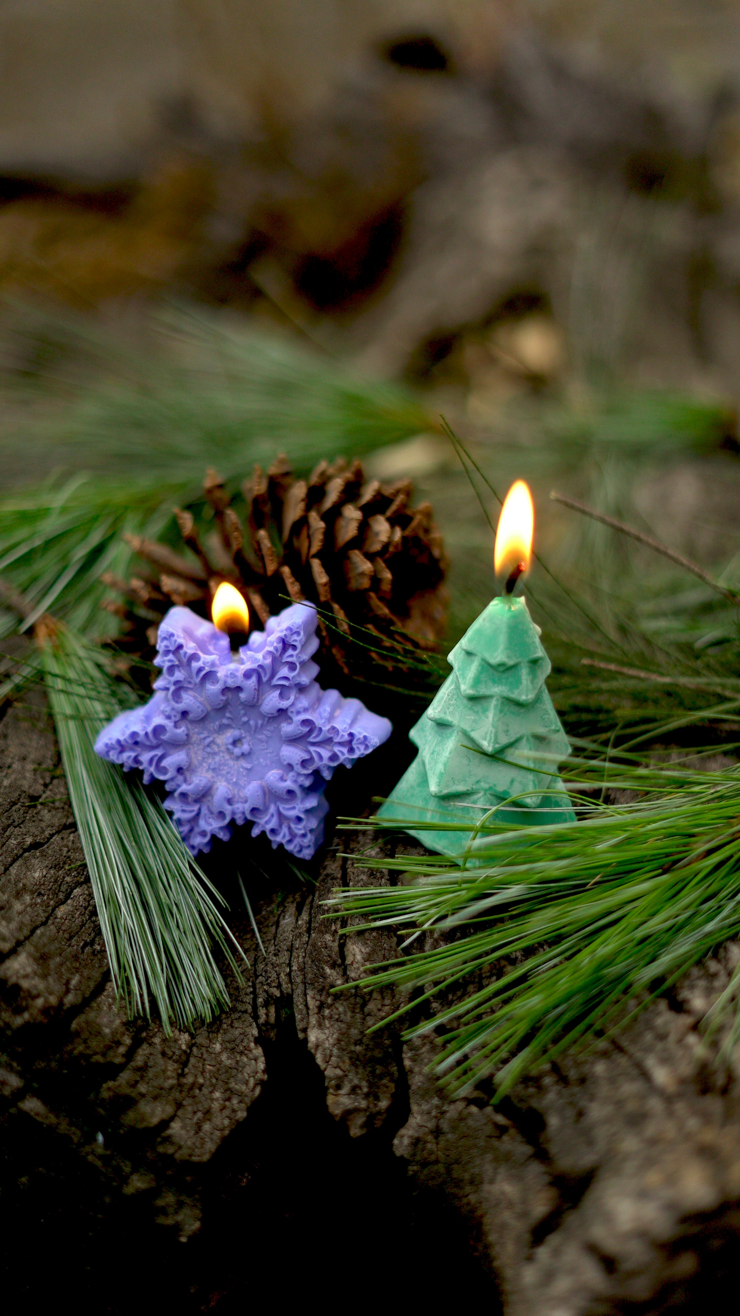 Vela árbol de navidad